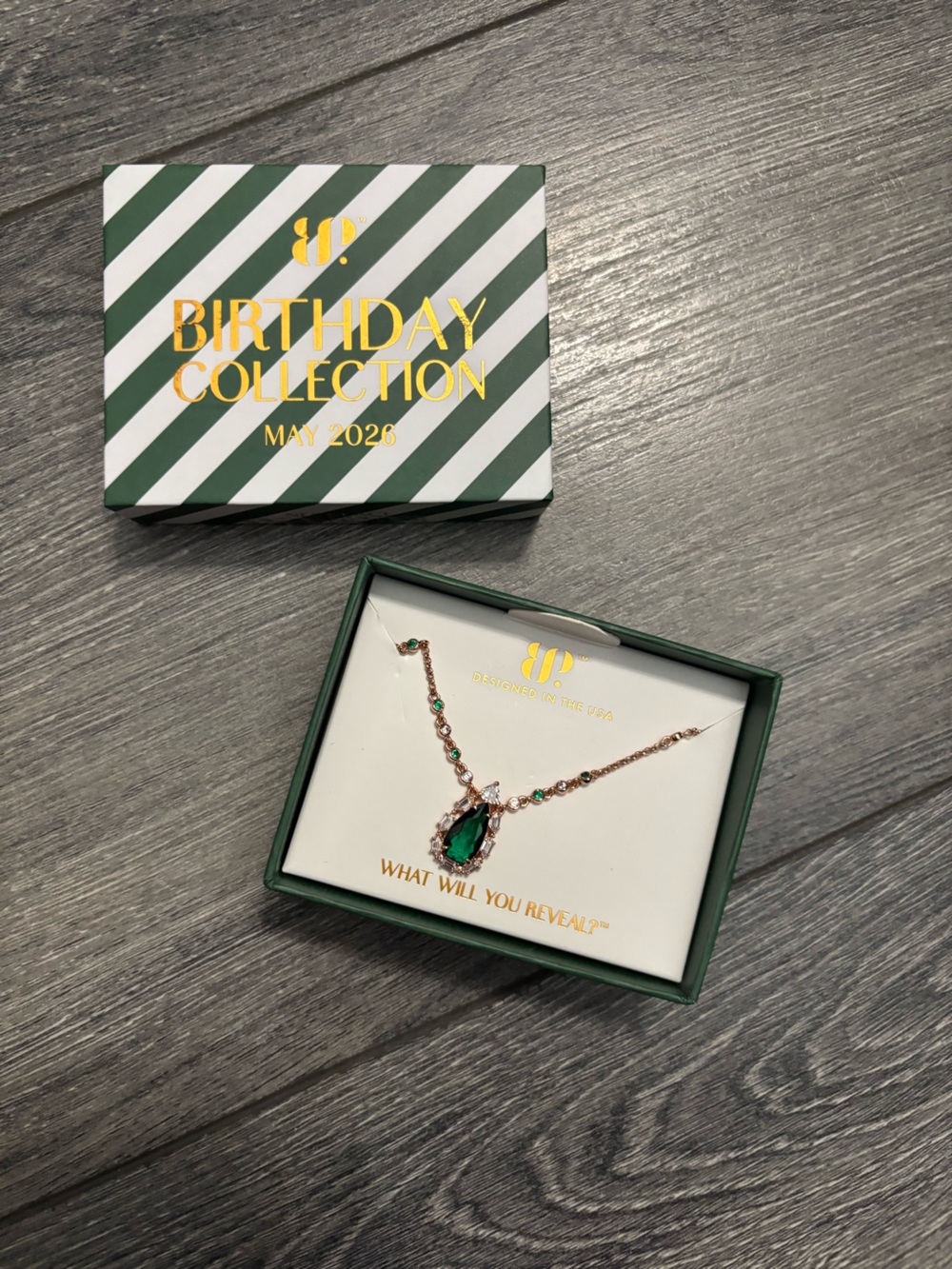 May 2026 birthday necklace  say it in glamour